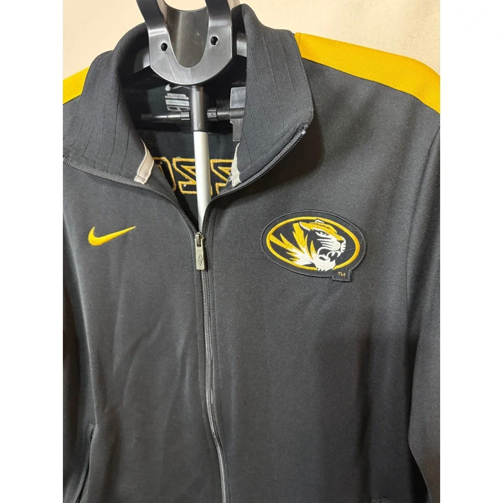 Nike Missouri Tigers Mizzou Track Jacket Mens XL Black Gold Full Zip NCAA Sport
